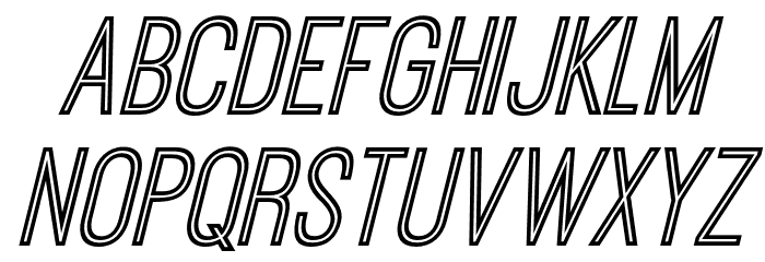 Ostrich Sans Inline Italic Font LOWERCASE