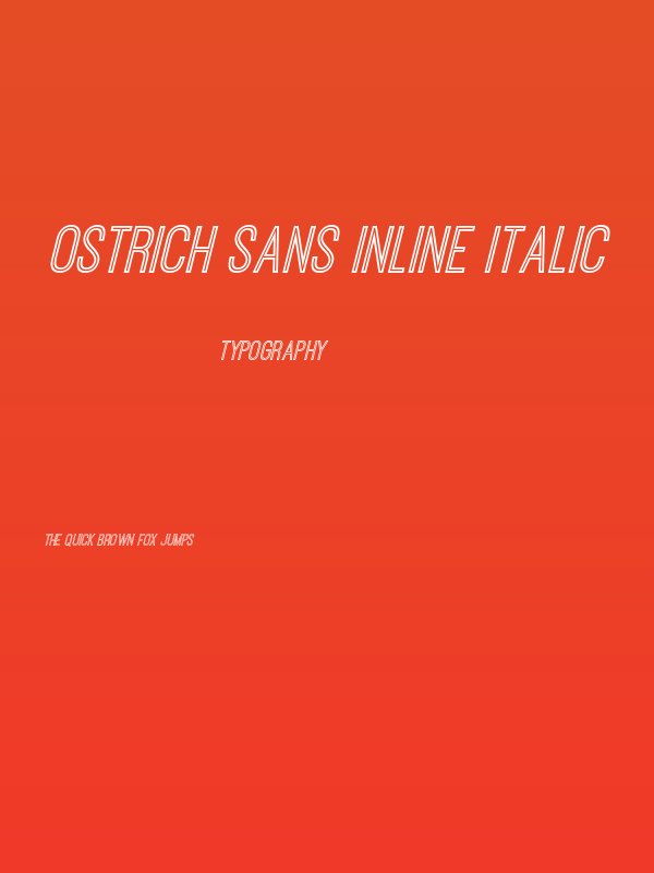Ostrich Sans Inline Italic Poster