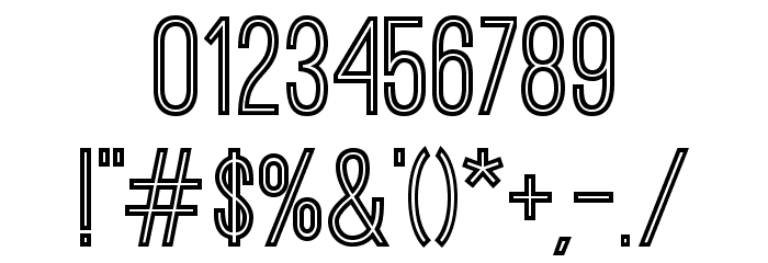 Ostrich Sans Inline Font OTHER CHARS
