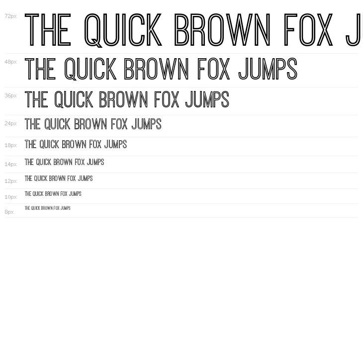 Ostrich Sans Inline Waterfall