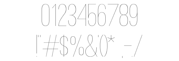 Ostrich Sans Light Font OTHER CHARS