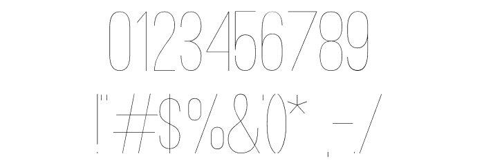 Ostrich Sans Light Font OTHER CHARS