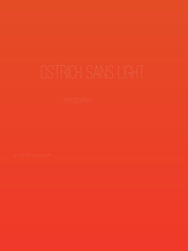 Ostrich Sans Light Poster