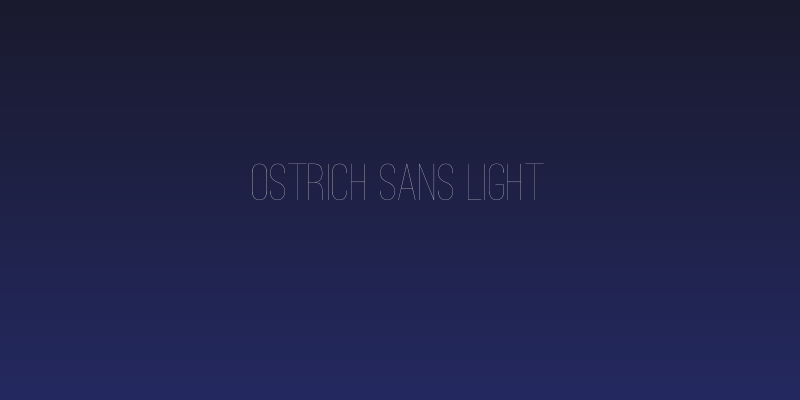 Ostrich Sans Light Social Header
