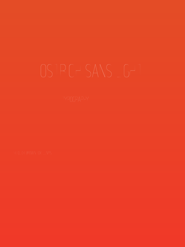 Ostrich Sans Light Poster