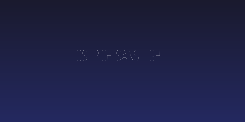Ostrich Sans Light Social Header