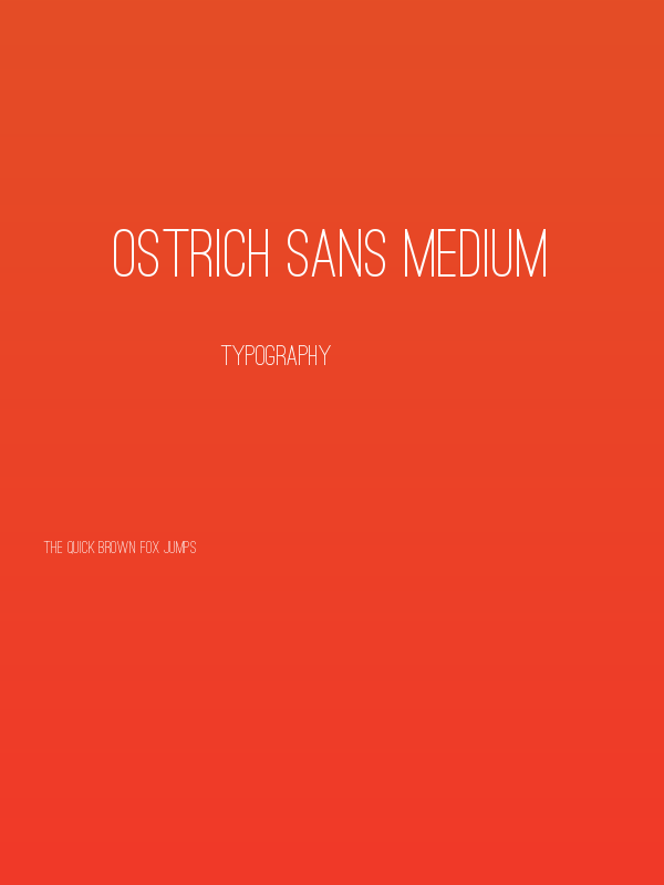 Ostrich Sans Medium Poster