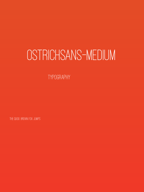 OstrichSans-Medium Poster