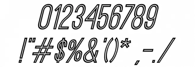OstrichSansInline-Italic Font OTHER CHARS