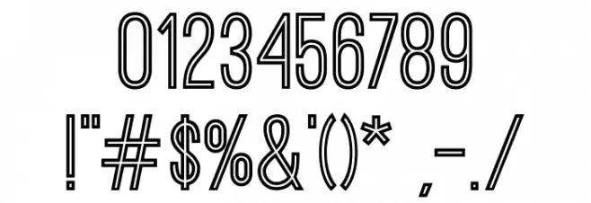 OstrichSansInline Font OTHER CHARS