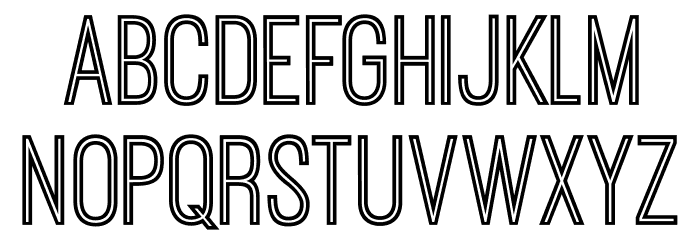 OstrichSansInline Font LOWERCASE