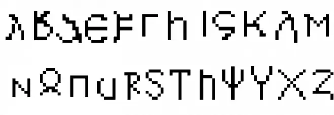 Ostrogothic Regular Font Litere mari