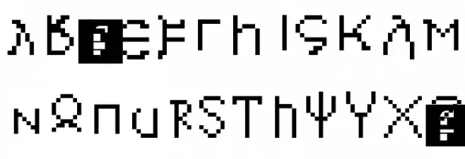 Ostrogothic Regular फ़ॉन्ट लोअरकेस