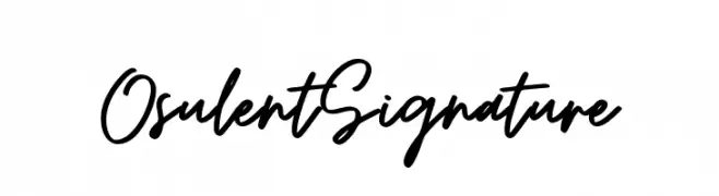 OsulentSignature  Frei Schriftart Herunterladen