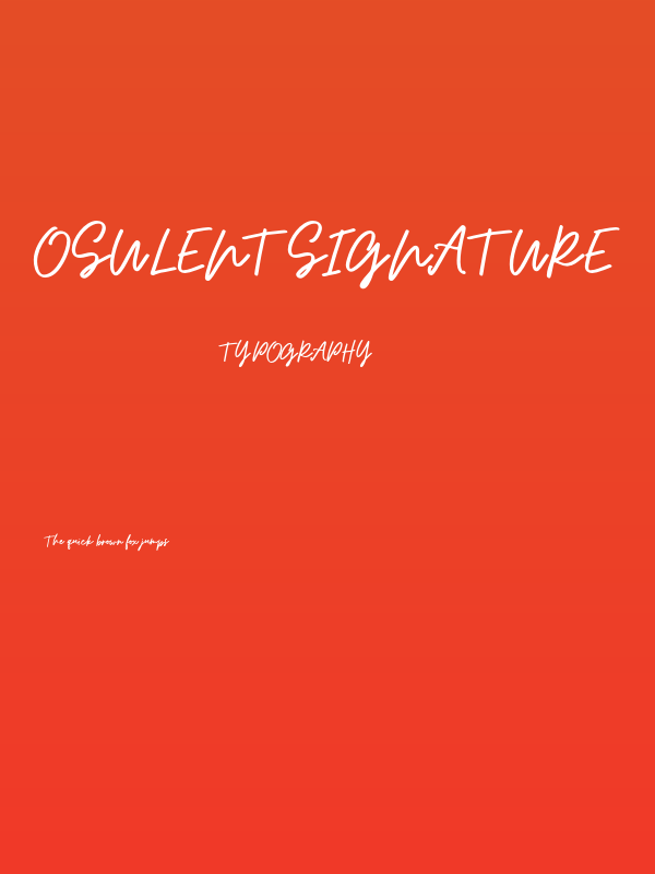 OsulentSignature Poster
