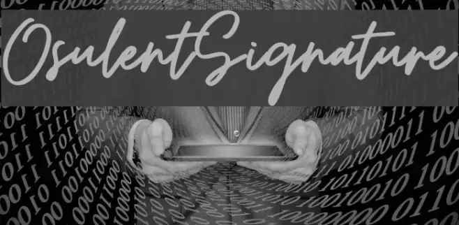 OsulentSignature Font examples