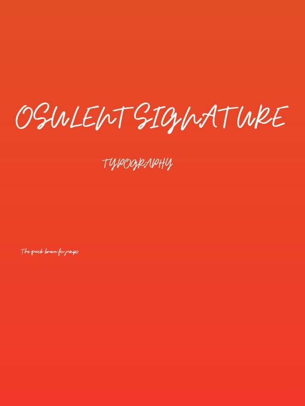 OsulentSignature Poster