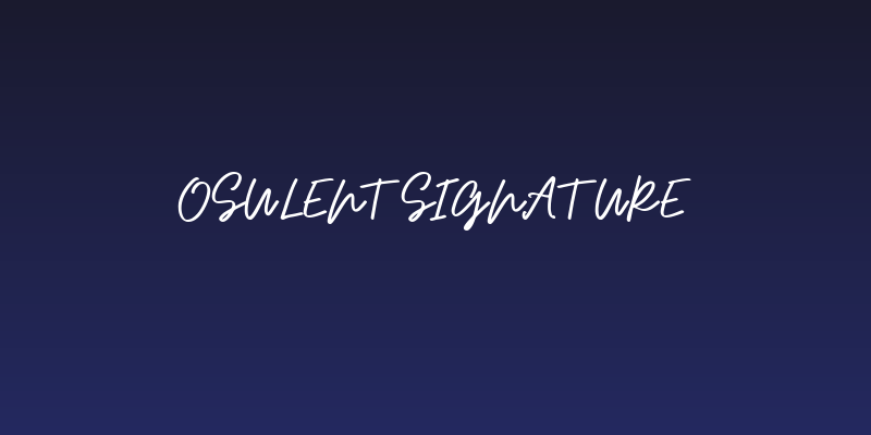OsulentSignature Social Header
