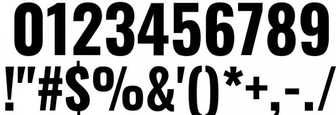 Oswald Bold Font OTHER CHARS