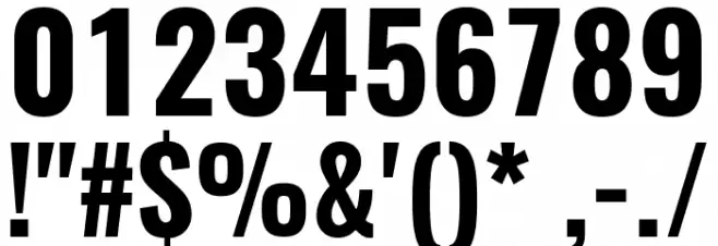 Oswald Bold Font OTHER CHARS