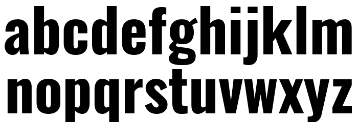 Oswald Bold Font LOWERCASE