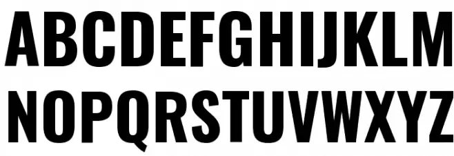 Oswald Bold Font UPPERCASE