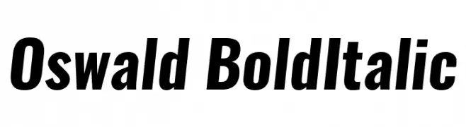 Oswald BoldItalic  免费字体下载