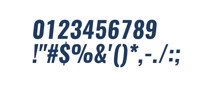 Oswald BoldItalic Other Characters