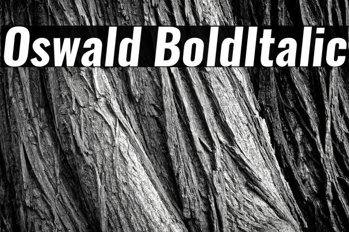 Oswald BoldItalic Example 2