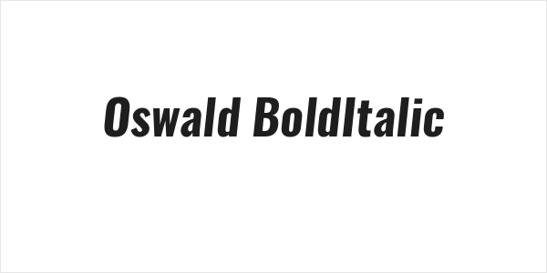 Oswald BoldItalic Logo