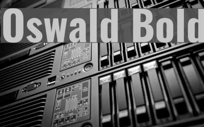 Oswald Bold Font examples