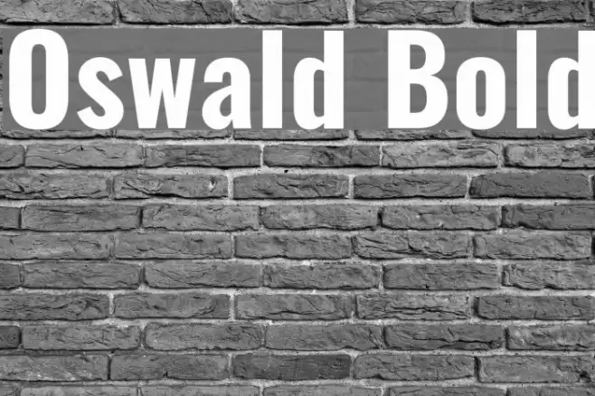 Oswald Bold Font examples