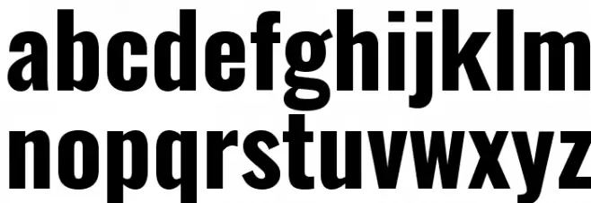 Oswald Bold फ़ॉन्ट लोअरकेस