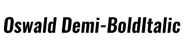 Oswald Demi-BoldItalic  Free Fonts Download