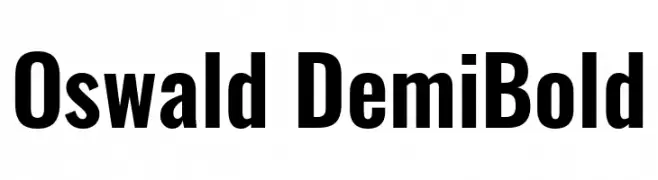 Oswald DemiBold  免费字体下载