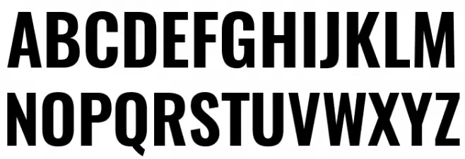 Oswald DemiBold Font Litere mari