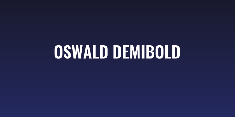 Oswald DemiBold Social Header