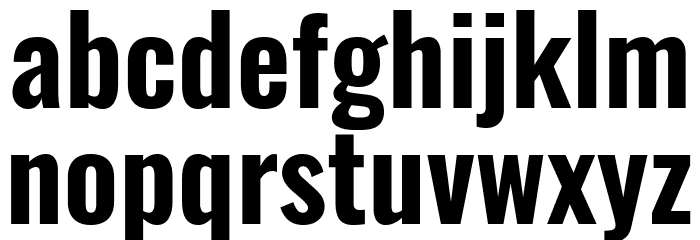 Oswald DemiBold Font LOWERCASE