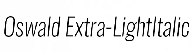 Oswald Extra-LightItalic  免费字体下载