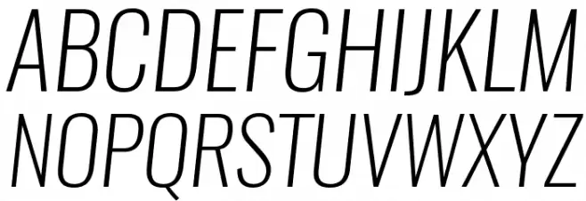 Oswald Extra-LightItalic Fonte MAIÚSCULAS