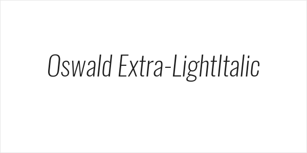 Oswald Extra-LightItalic Logo