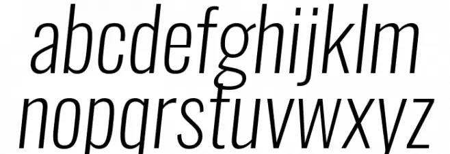 Oswald Extra-LightItalic Font LOWERCASE
