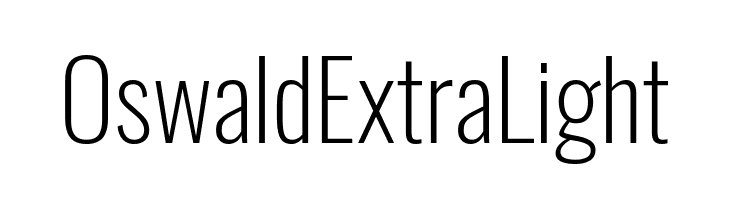 Oswald ExtraLight  नि: शुल्क फ़ॉन्ट्स डाउनलोड