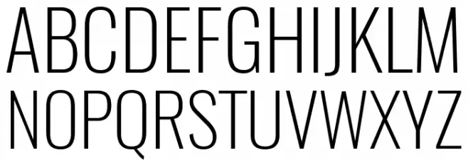 Oswald ExtraLight Font Litere mari