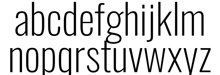 Oswald ExtraLight Font LOWERCASE