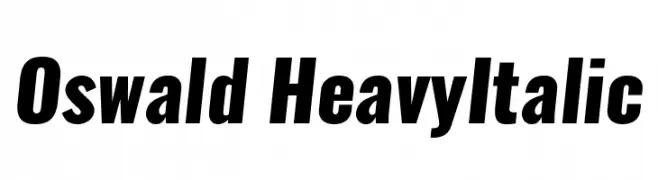 Oswald HeavyItalic  免费字体下载