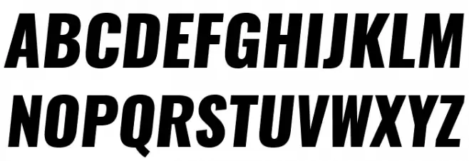 Oswald HeavyItalic Fonte MAIÚSCULAS