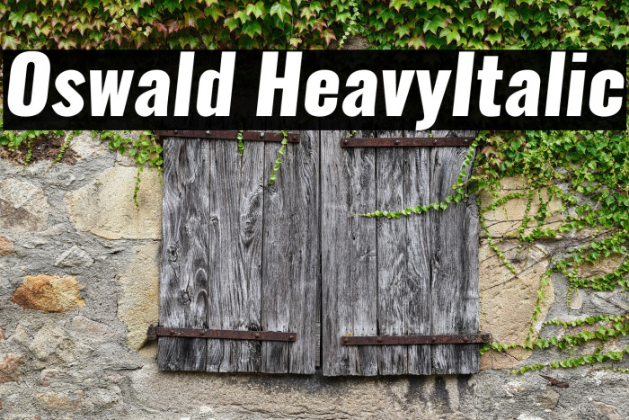 Oswald HeavyItalic Example 1
