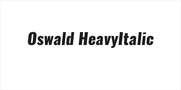 Oswald HeavyItalic Logo