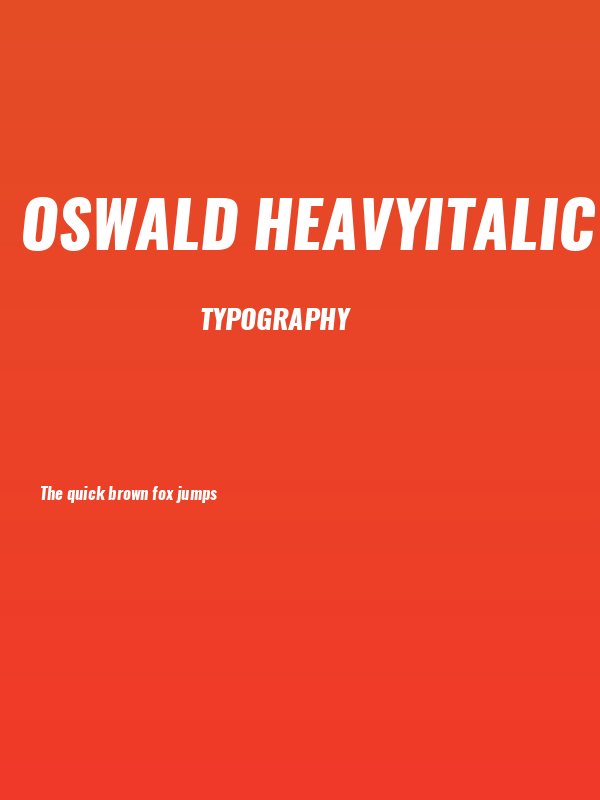 Oswald HeavyItalic Poster